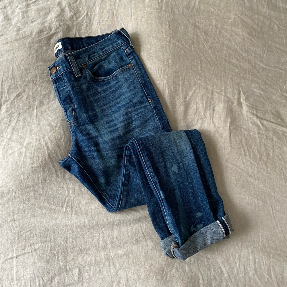 Madewell Rivet & Thread Stretch Selvedge Slim Boyjean